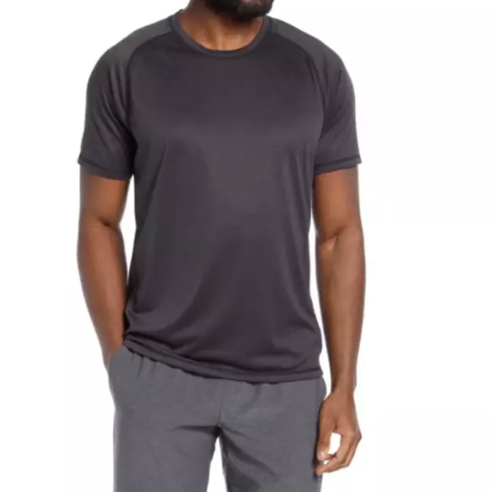 ZELLA Black Mélange Performance Dri-Fit T-Shirt Tee Size S Training Nordstrom